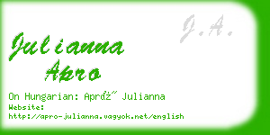 julianna apro business card